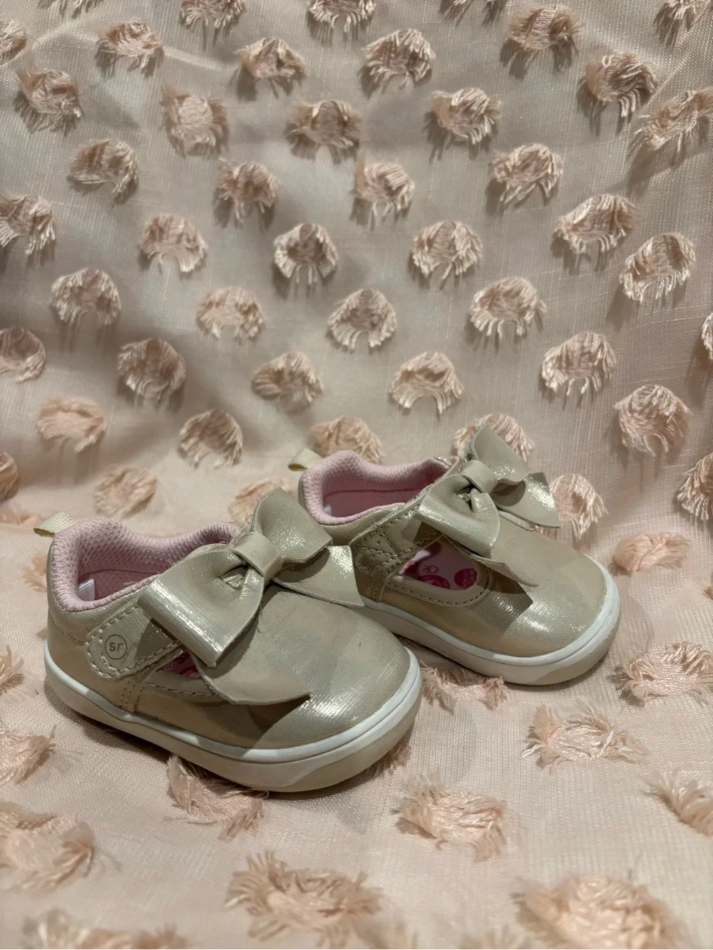 Stride rite Kamila Kids Metallic Bow Slip-On Shoes - Pink Lining